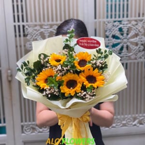 bó hoa hướng dương