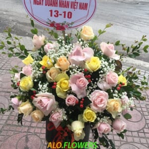 giỏ hoa chúc mừng đẹp